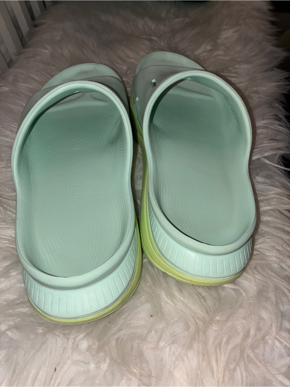 Hoka Ora 3 Recovery Slide Aqua Breeze / Celery Juice Sz 8 - Picture 14 of 16